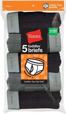 Hanes Boy's Toddler Dyed Briefs 5 Pack