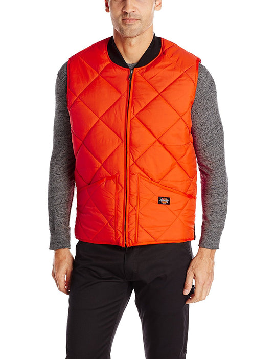 Dickies Mens Diamond Quilted Nylon Vest