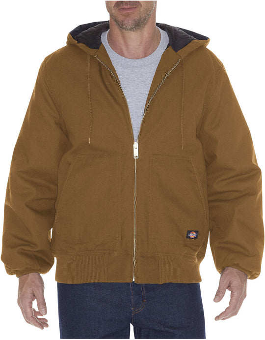 Dickies Mens Sanded Duck Hooded Jacket