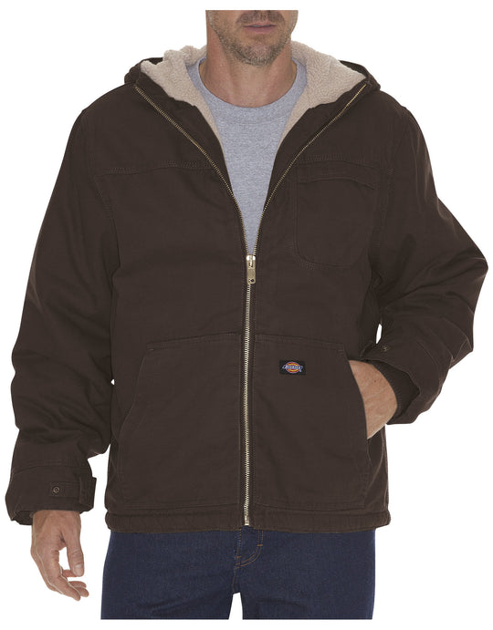 Dickies Mens Duck Sherpa Lined Hooded Jacket