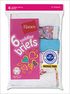 Hanes TAGLESS Toddler Girls' Cotton Briefs 6 Pack