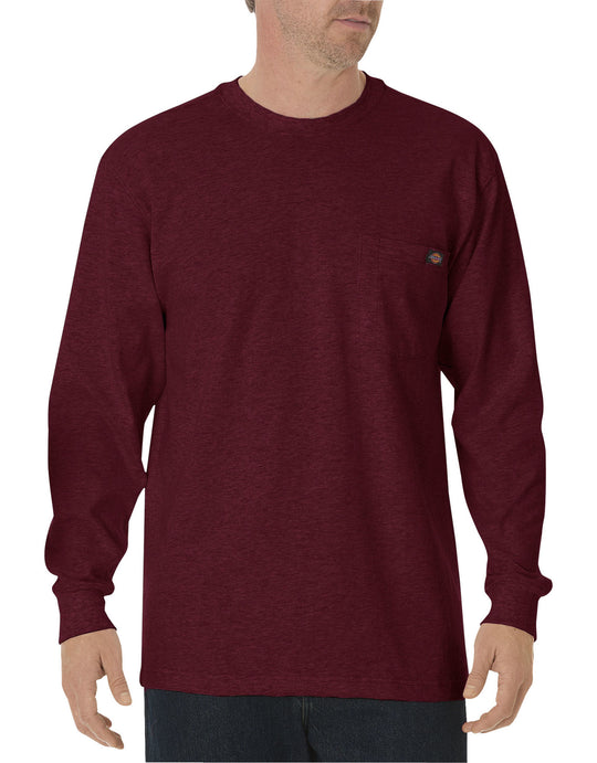 Dickies Mens Long-Sleeve Heavyweight Crew-Neck T-Shirt