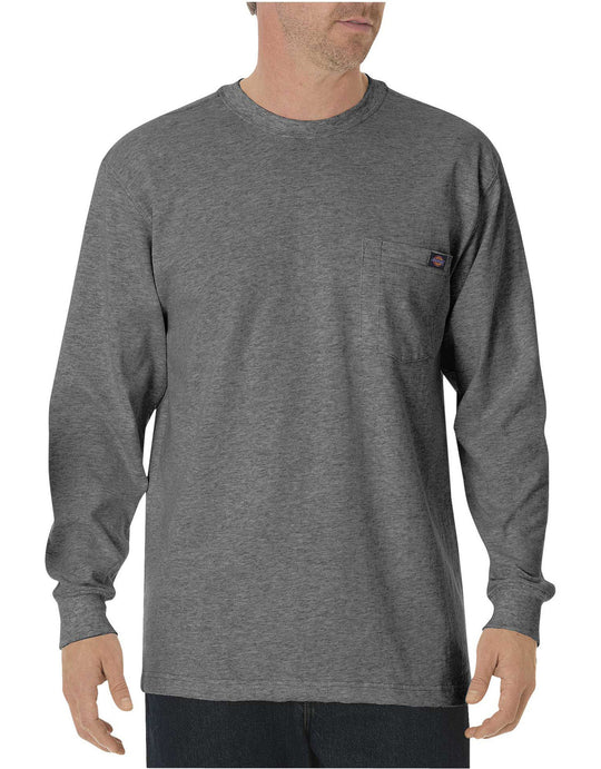 Dickies Mens Long-Sleeve Heavyweight Crew-Neck T-Shirt