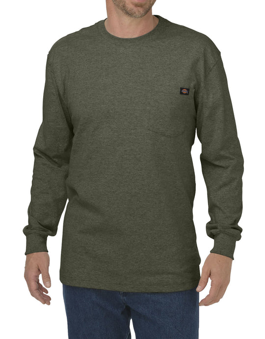Dickies Mens Long-Sleeve Heavyweight Crew-Neck T-Shirt