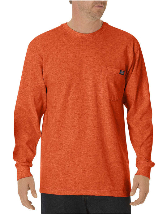Dickies Mens Long-Sleeve Heavyweight Crew-Neck T-Shirt