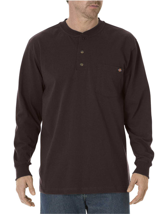Dickies Mens Long Sleeve Heavyweight Henley Shirt