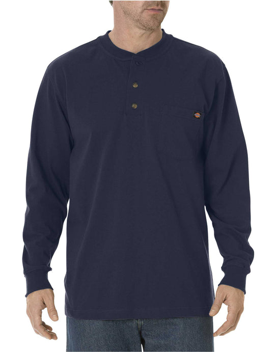 Dickies Mens Long Sleeve Heavyweight Henley Shirt