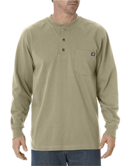 Dickies Mens Long Sleeve Heavyweight Henley Shirt
