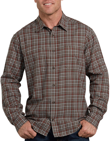 Dickies Mens Relaxed Fit Icon Long Sleeve Stonewashed Plaid Shirt
