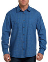 Dickies Mens Relaxed Fit Icon Long Sleeve Stonewashed Plaid Shirt