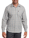 Dickies Mens Modern Fit X-Series Long Sleeve Yarn Dyed Plaid Shirt