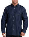Dickies Mens Relaxed Fit Icon Long Sleeve Denim Western Shirt