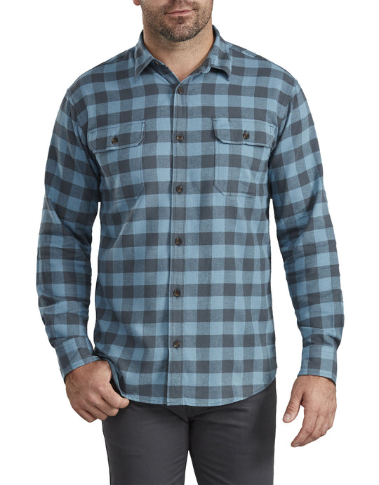 Dickies Mens Relaxed Fit Icon Long Sleeve Flannel Shirt