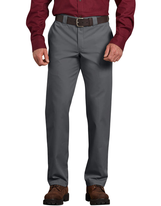 Dickies Mens Slim Fit Straight Leg Poplin Work Pants