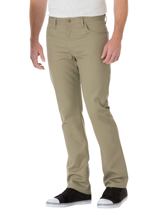 Dickies Mens Slim Straight 5-Pocket Twill Work Pants