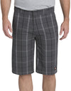 Dickies Mens 13" Regular Fit Multi-Use Pocket Plaid Shorts