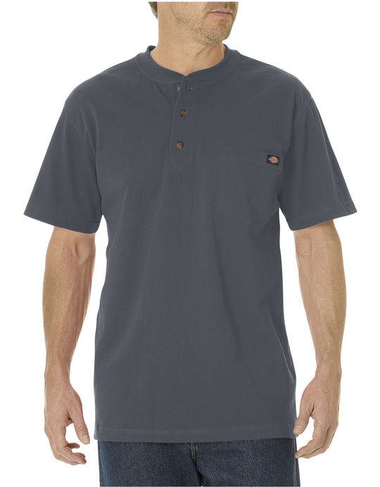 Dickies Mens Short Sleeve Heavyweight Henley
