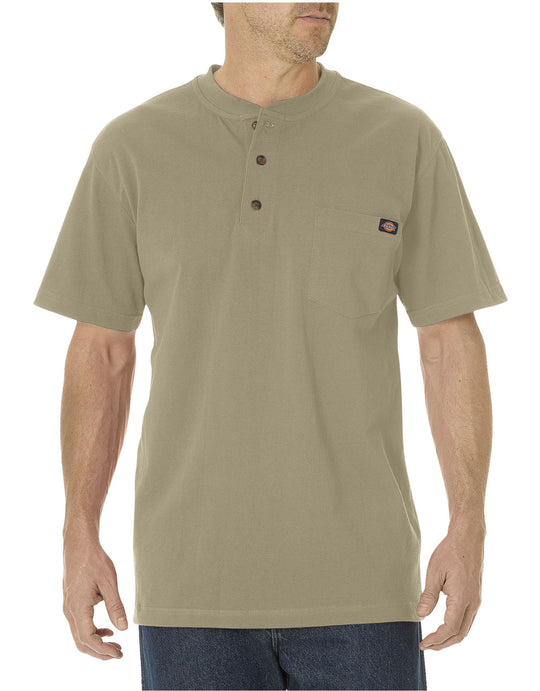 Dickies Mens Short Sleeve Heavyweight Henley