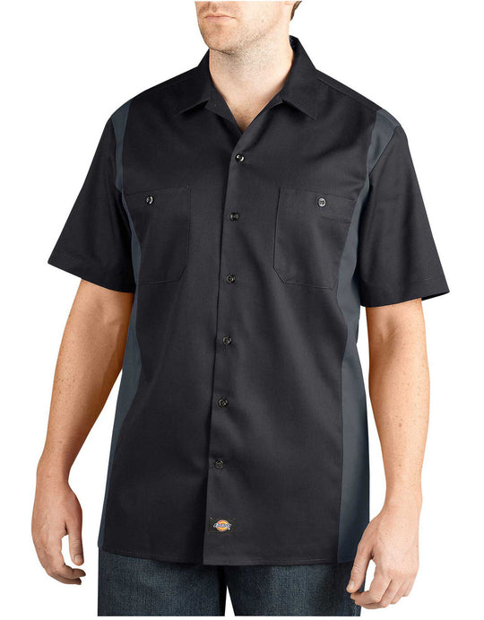 Dickies Mens Two-Tone Short Sleeve Work Shirt