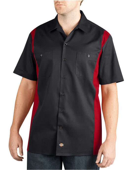 Dickies Mens Two-Tone Short Sleeve Work Shirt