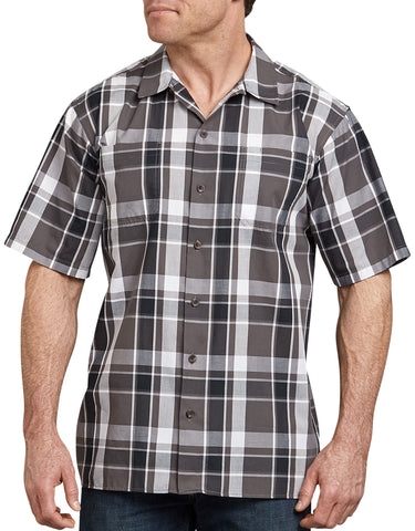 Dickies Mens Icon Relaxed Fit Yarn Dyed Camp Shirt