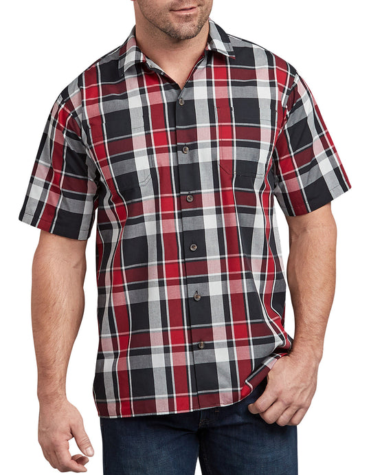 Dickies Mens Icon Relaxed Fit Yarn Dyed Camp Shirt