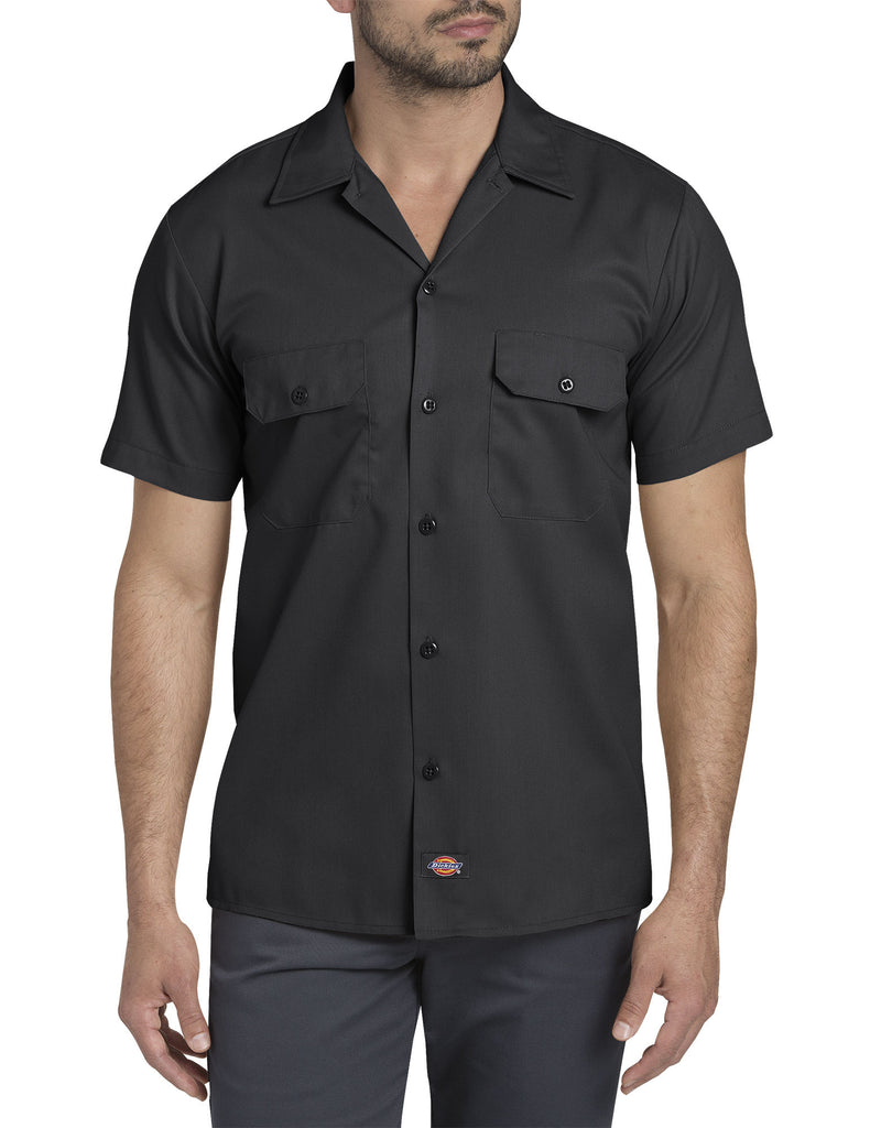 Dickies Mens FLEX Slim Fit Short Sleeve Twill Work Shirt