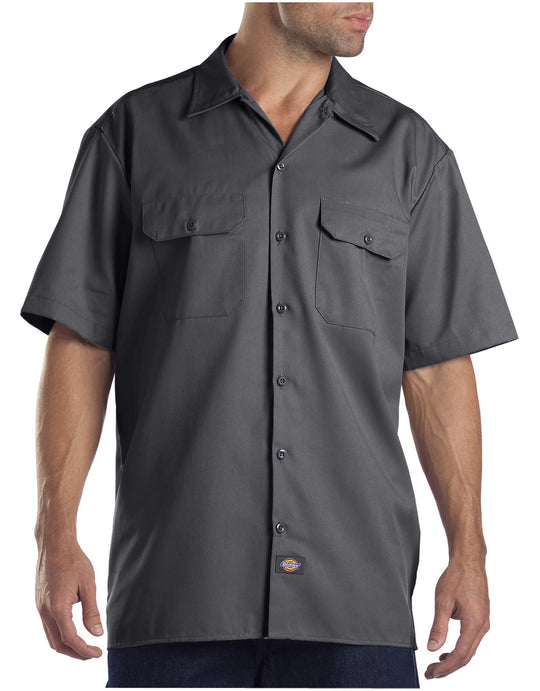 Dickies Mens FLEX Relaxed Fit Short Sleeve Twill Work Shirt