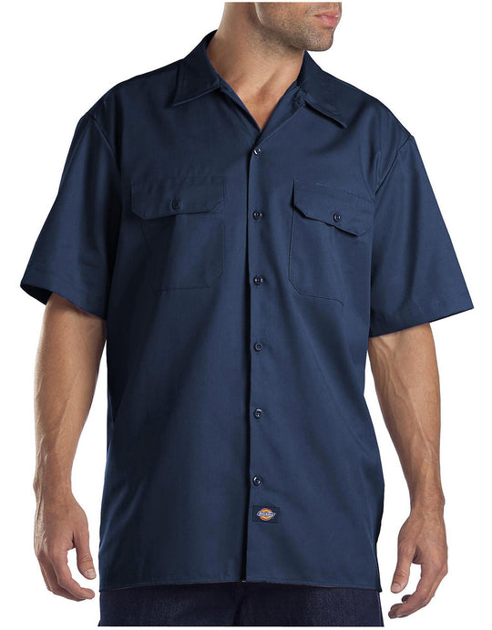Dickies Mens FLEX Relaxed Fit Short Sleeve Twill Work Shirt