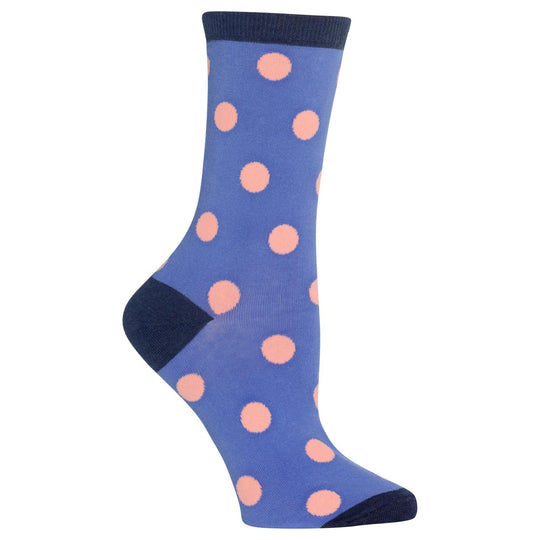 Hot Sox Womens Originals Large Polka Dot Crew Sock