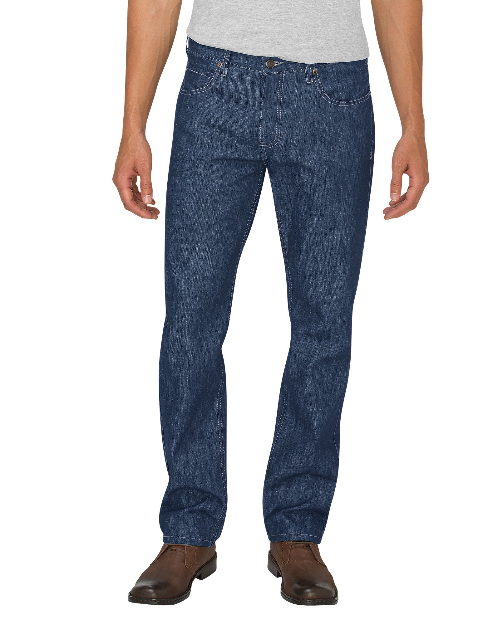 DIC XD731 Dickies Mens X Series Button Fly Regular Fit Straight Leg 5 Pocket Denim Jeans
