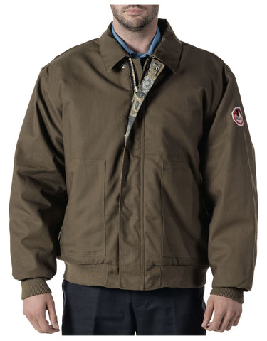 Walls Mens Flame Resistant Oilfield Camo Insulated Bomber Jacket