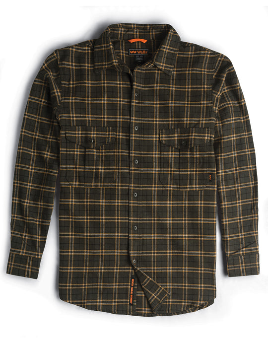 Walls Mens Long Sleeve Heavy Weight Brushed Flannel Shirt