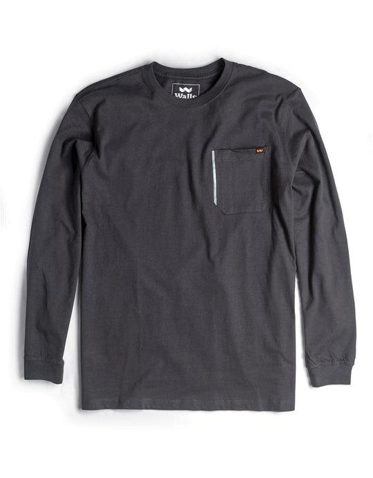 Walls Mens Long Sleeve Heavy Weight Pocket Tee