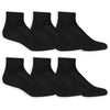 Fruit of the Loom Mens Breathable Ankle Quarter Solid 6 Pair