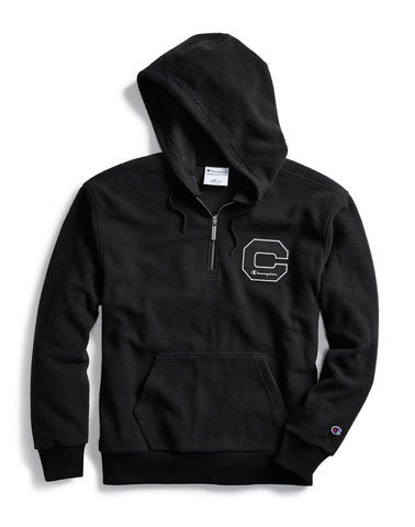 Champion Mens Heritage Sherpa Quarter Zip Hoodie