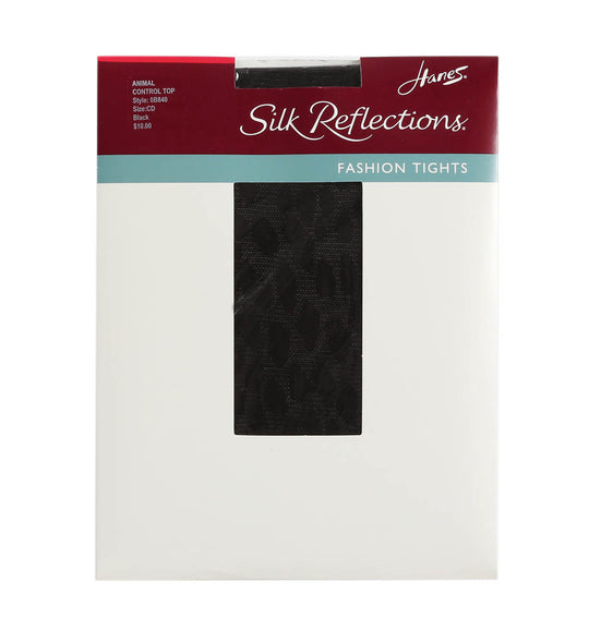 Hanes Women`s Silk Reflections Control Top Animal Tight