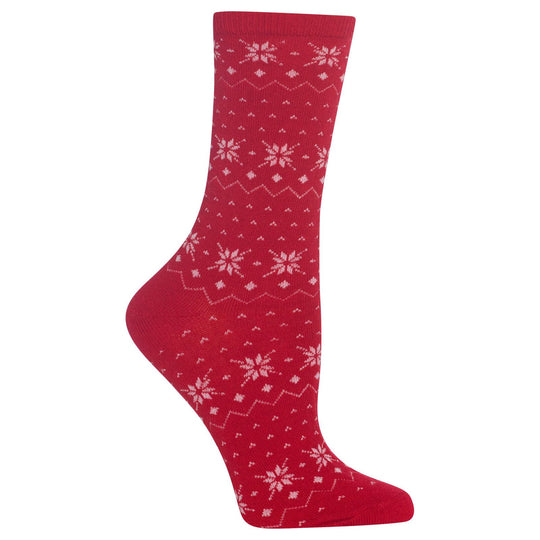 Hot Sox Womens Fair Isle Crew Socks