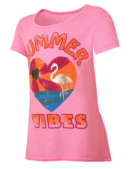 Hanes Girls` Graphic Peplum Short Sleeve T-Shirt