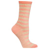 Hot Sox Womens Two Color Stripe Crew Socks