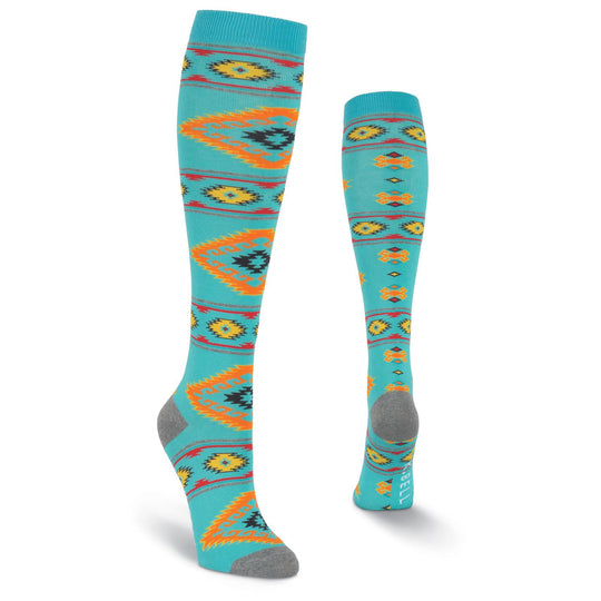 K. Bell Womens Southwestern Blanket Knee High Socks