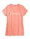 Champion Womens Plus Jersey V-Neck Graphic Tee