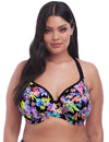 Elomi Womens Electroflower Underwire Multiway Plunge Bikini Top