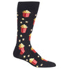 Hot Sox Mens Popcorn Crew Socks