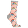 Hot Sox Womens Rainbow Crew Socks