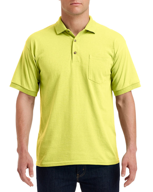 Gildan Mens DryBlend Jersey Sport Shirt with Pocket, XL, Graphite Heather