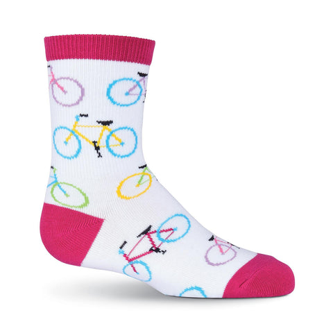 K. Bell Kids Colorful Bikes Crew Socks