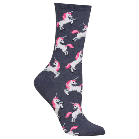 Hot Sox Womens Unicorn Crew Socks