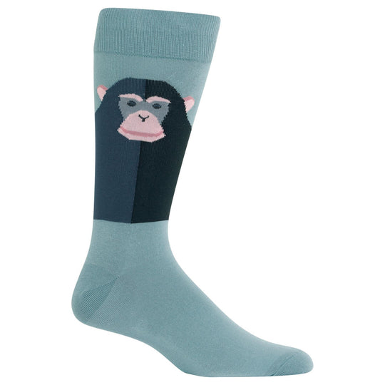 Hot Sox Mens Monkey Crew Socks