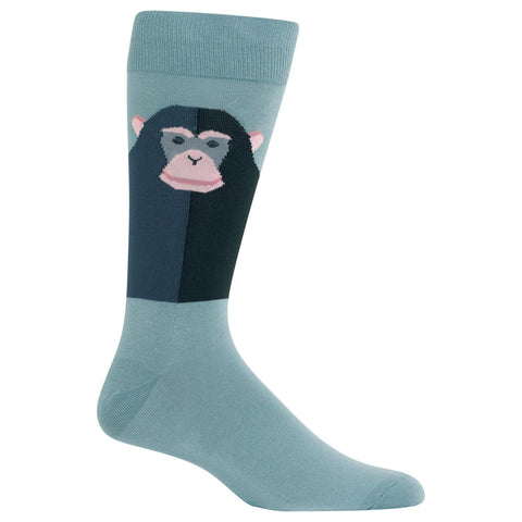 Hot Sox Mens Monkey Crew Socks